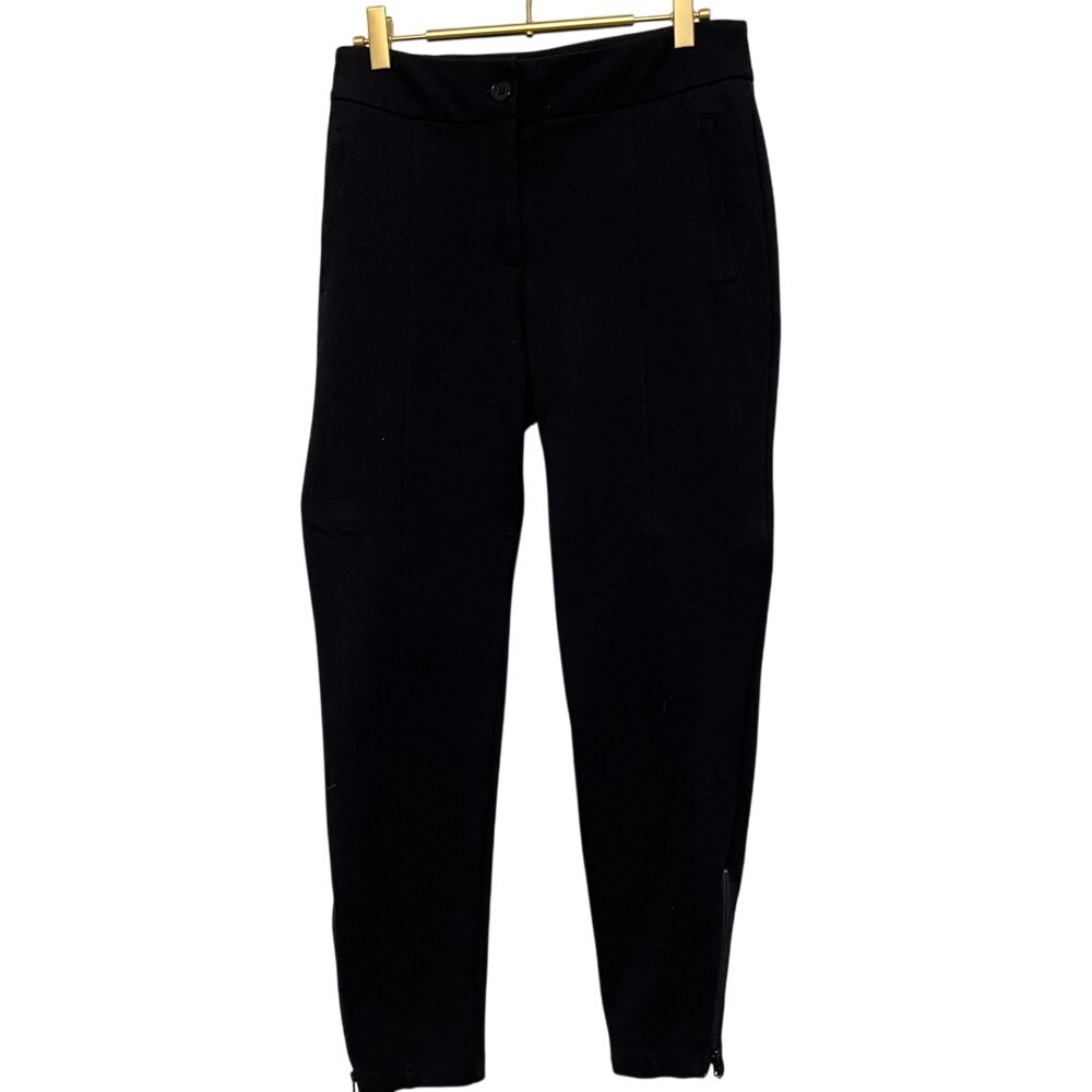 Betabrand Black Ponte Bootcut‎ Zipper Ankle Pants Women Size S
